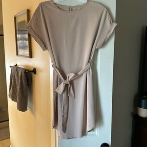 SHEIN self tie tunic dress